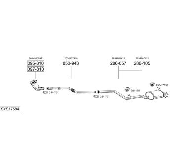 Výfukový systém BOSAL SYS17584