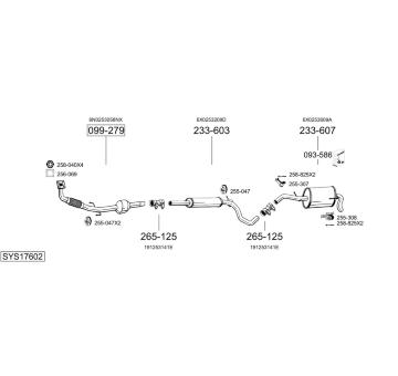 Výfukový systém BOSAL SYS17602