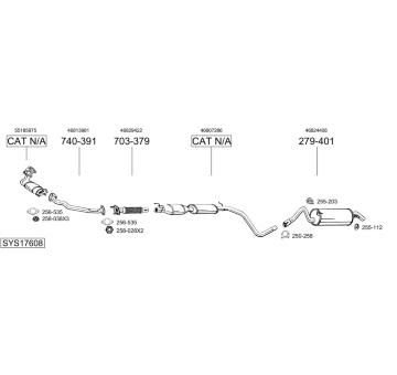 Výfukový systém BOSAL SYS17608