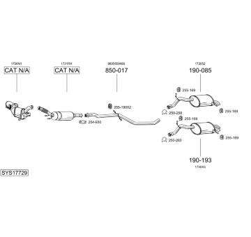 Výfukový systém BOSAL SYS17729