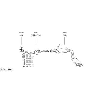 Výfukový systém BOSAL SYS17756