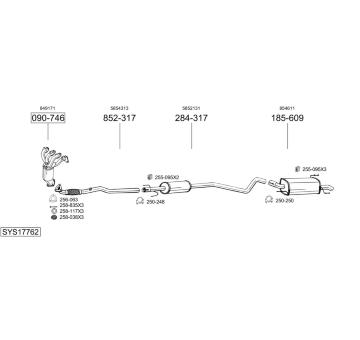 Výfukový systém BOSAL SYS17762