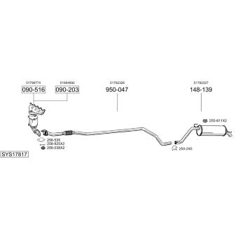 Výfukový systém BOSAL SYS17817