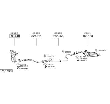 Výfukový systém BOSAL SYS17826