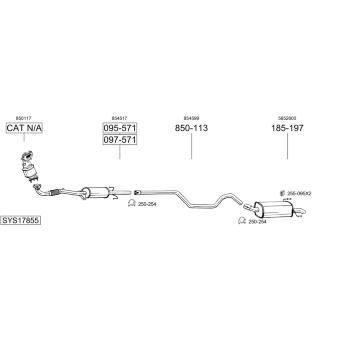 Výfukový systém BOSAL SYS17855