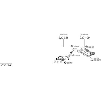 Výfukový systém BOSAL SYS17922
