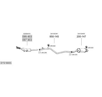 Výfukový systém BOSAL SYS18005