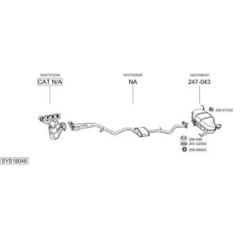 Výfukový systém BOSAL SYS18046