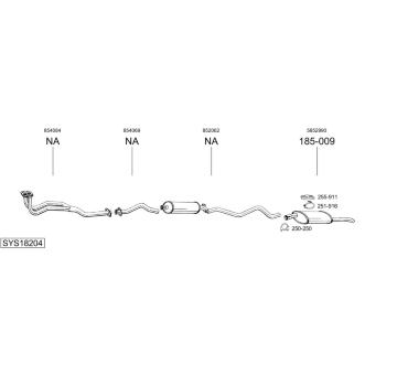 Výfukový systém BOSAL SYS18204
