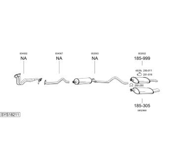 Výfukový systém BOSAL SYS18211