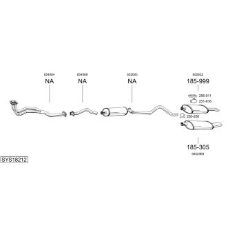 Výfukový systém BOSAL SYS18212