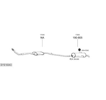 Výfukový systém BOSAL SYS18343