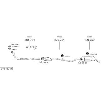 Výfukový systém BOSAL SYS18344