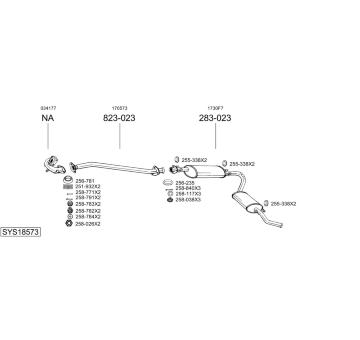 Výfukový systém BOSAL SYS18573