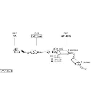 Výfukový systém BOSAL SYS18574
