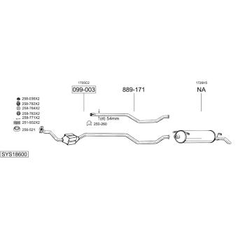 Výfukový systém BOSAL SYS18600
