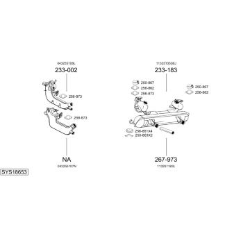 Výfukový systém BOSAL SYS18653