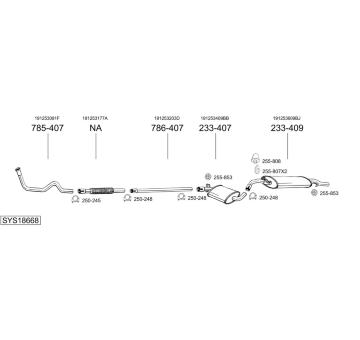 Výfukový systém BOSAL SYS18668