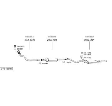 Výfukový systém BOSAL SYS18691
