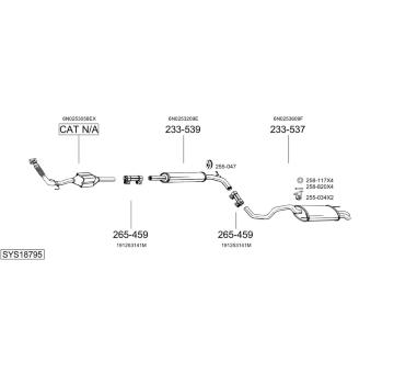 Výfukový systém BOSAL SYS18795