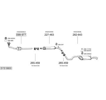 Výfukový systém BOSAL SYS18800