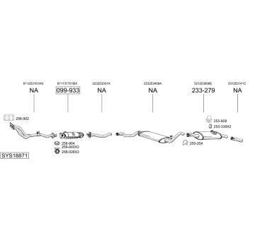 Výfukový systém BOSAL SYS18871