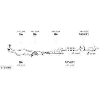 Výfukový systém BOSAL SYS18959