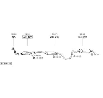 Výfukový systém BOSAL SYS19113