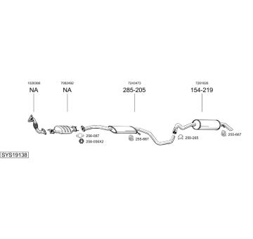 Výfukový systém BOSAL SYS19138