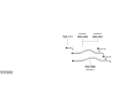 Výfukový systém BOSAL SYS19200