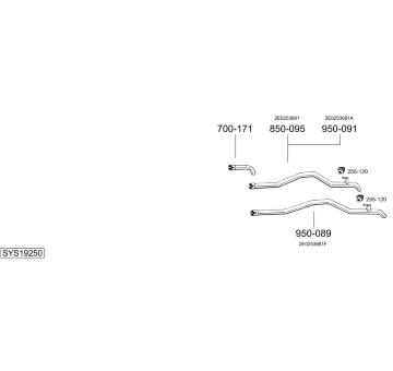 Výfukový systém BOSAL SYS19250