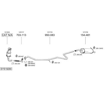 Výfukový systém BOSAL SYS19290