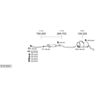 Výfukový systém BOSAL SYS19331