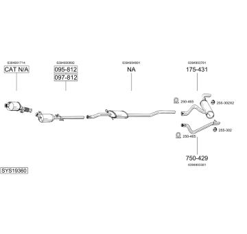 Výfukový systém BOSAL SYS19360