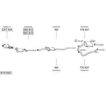 Výfukový systém BOSAL SYS19361