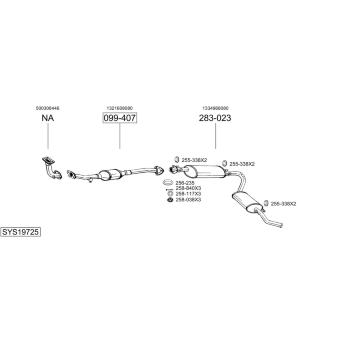 Výfukový systém BOSAL SYS19725