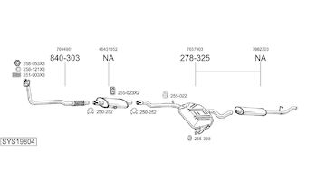 Výfukový systém BOSAL SYS19804