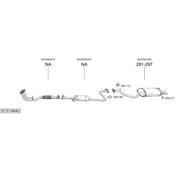 Výfukový systém BOSAL SYS19845