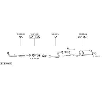 Výfukový systém BOSAL SYS19847