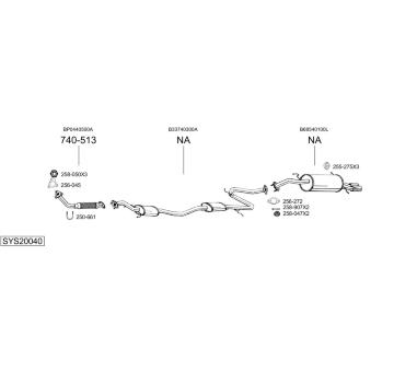 Výfukový systém BOSAL SYS20040