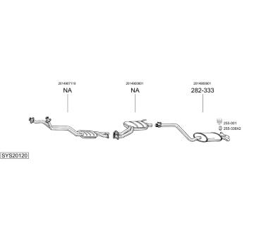 Výfukový systém BOSAL SYS20120