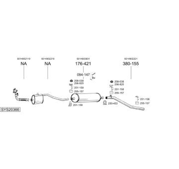 Výfukový systém BOSAL SYS20366