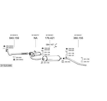 Výfukový systém BOSAL SYS20368
