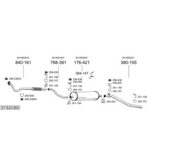 Výfukový systém BOSAL SYS20369
