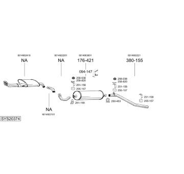 Výfukový systém BOSAL SYS20374