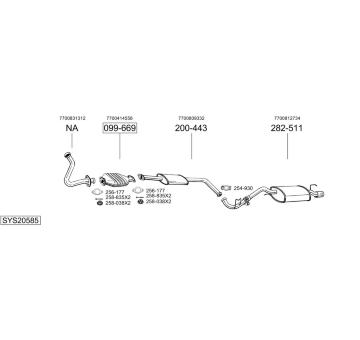 Výfukový systém BOSAL SYS20585