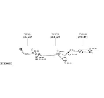 Výfukový systém BOSAL SYS20654