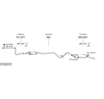 Výfukový systém BOSAL SYS20747