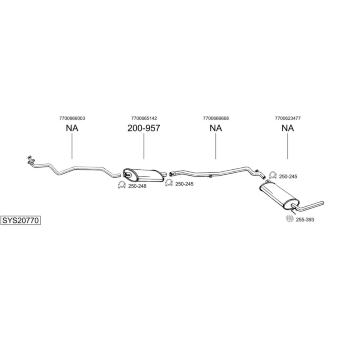 Výfukový systém BOSAL SYS20770