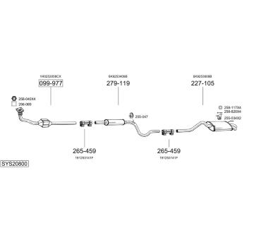 Výfukový systém BOSAL SYS20800